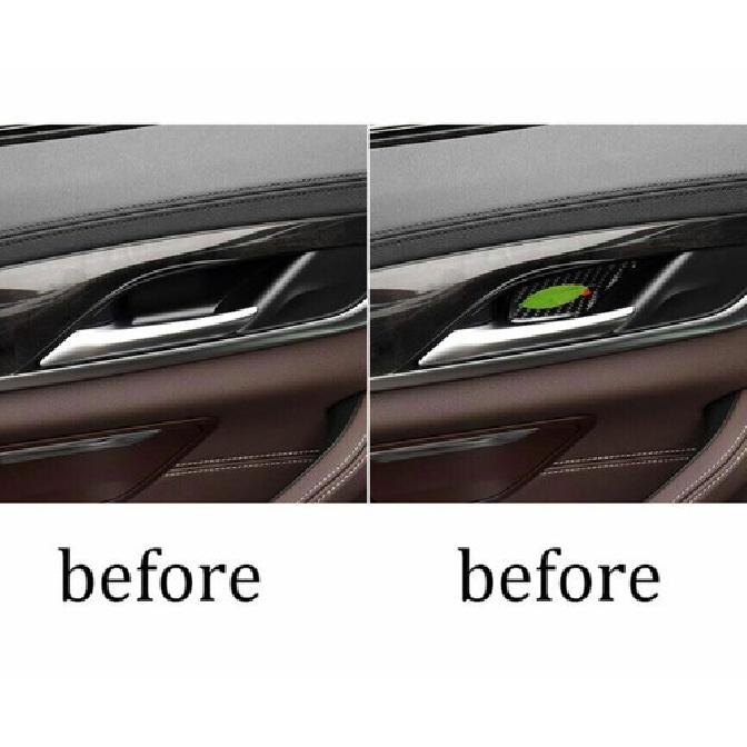 For BMW 5 Series G30 2018- Real Carbon Fiber Interior Door Bowl Cover Trim