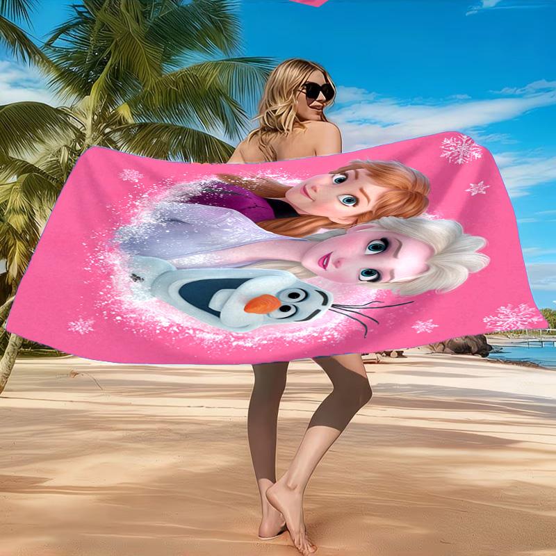 Ice Queen Artwork Printed Microfiber Beach Towel, Soft And Absorbent, Quick-Dry, Ideal for Summer Travel, Beach Essential, Swimming Pool