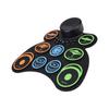 Electronic Drum Set with 2 Speaker Roll Up Drum Pad 9 Pads Supports MIDI Various Audio Connection Headphone Jack 18