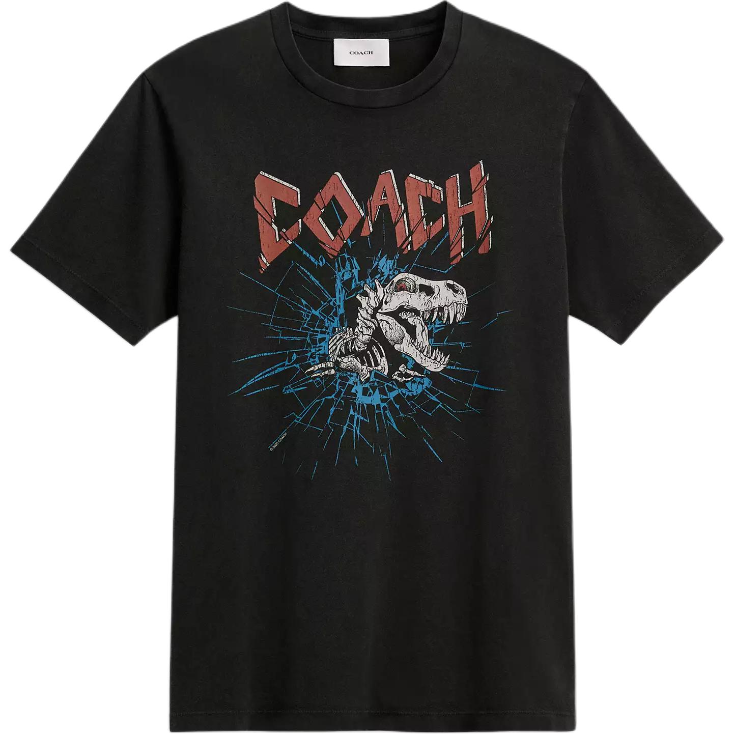 

Coach Фирменная футболка с круглым вырезом Rexy Skull Унисекс Футболки Черный CAY57-BLK L