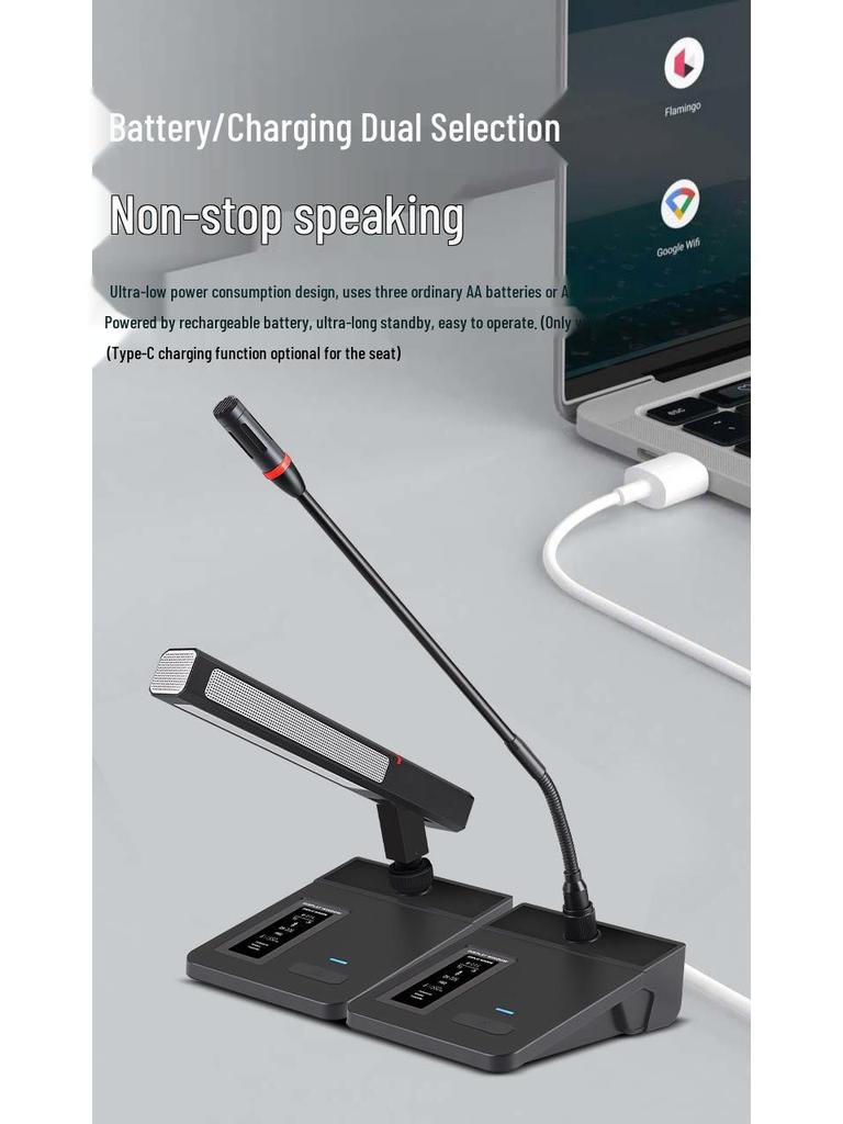 HuiDu HD-X2 Wireless Conference Microphone Set: Gooseneck, Handheld, Headset & Lavalier Options