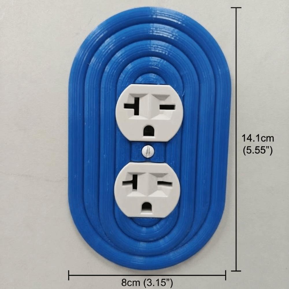 Smooth Durable Material Wall Switch Panel Modern Striped Pattern Wall Switch Cover Kitchen