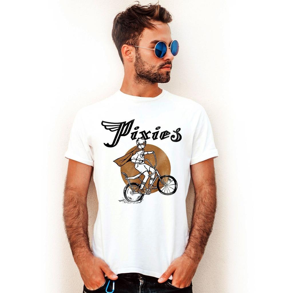 Pixies Offizielles T-Shirt Jersey Original Erwachsenen Weiß Rock T-Shirt