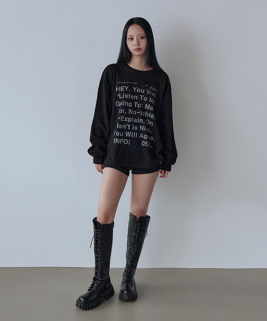 5OML Info Loose Fit Sweatshirt (Black)