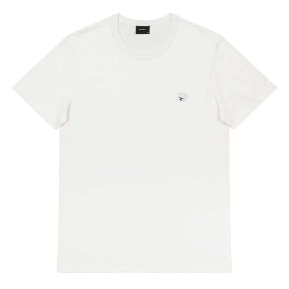 Seriver White Pome Patch T-Shirt Iv Ivory/M