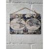 Vintage World Map Tin Sign, Antique Metal Wall Decor