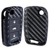 3 Tasten Carbon Silikon Auto Schlüsselhülle Abdeckung Für VW Volkswagen Golf 7 Tiguan MK2 Für SEAT Ateca Leon FR 2 Ibiza Skoda Octavia
