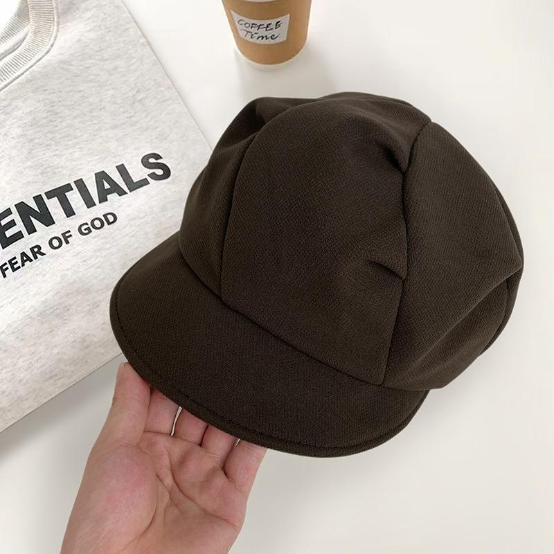 

Корейский стиль Шерстяной берет-облако для женщин на осень и зиму Универсальная восьмиугольная шляпа Повседневная модная литературная шляпа художника 55-58CM