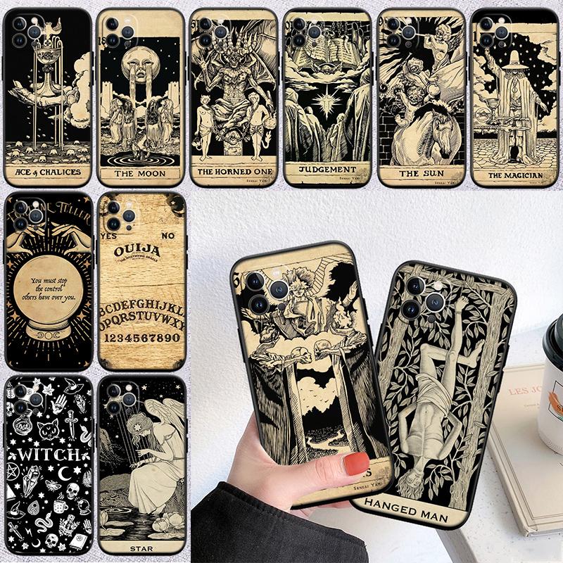 QE10 Divination Tarot Phone Case for OPPO A40 A60 A80 A15 A16 A16K A12 A17 A17K A54 A54S A53 A53S A55 A56 A57 A98 F23