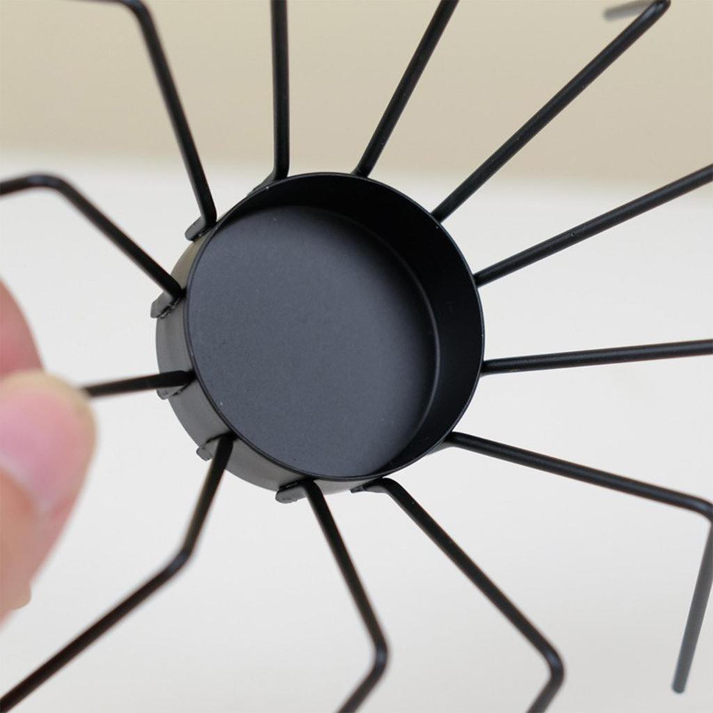Halloween Candle Holder Spooky Iron Spider Tealight Holders For Farmhouse Horror Halloween Decorations For Banquets Tabletop