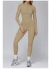Plush Zipper Jumpsuit - Warm, Slimming, Long Sleeve Sportswear for Winter & Autumn