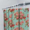 Bright Floral Shower Curtain Decor Bathroom Accessories Waterproof Polyester Fabric Modern Print Design Bathroom Supplies