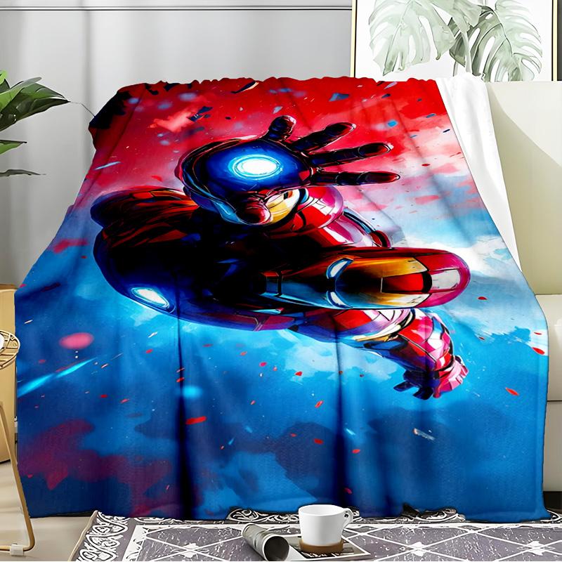 Hero Iron Blanket Flannel Throw for Sofa, Travel, Camping, Livingroom, Office, Chair and Bed Soft and Warm Holiday Birthday gifts