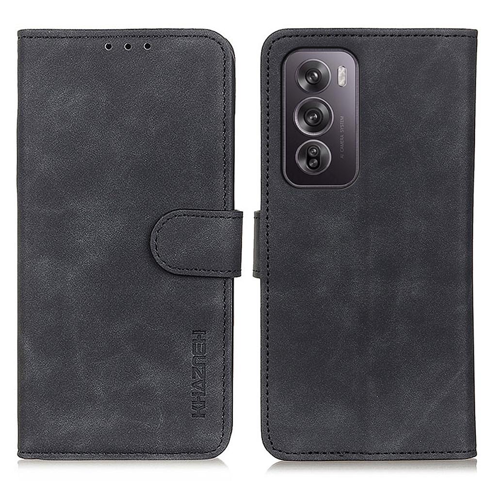 For Oppo Reno12 Pro 5G (Global) Case PU Leather Retro Texture Phone Cover