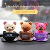 Solar-Powered Cute Cartoon KT Cat Car Ornament with Nodding Head