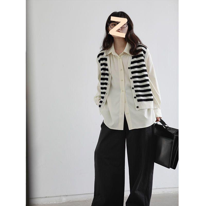 Damen Schlankmachende Lockere Bindebluse - Frühherbst Kühles Design