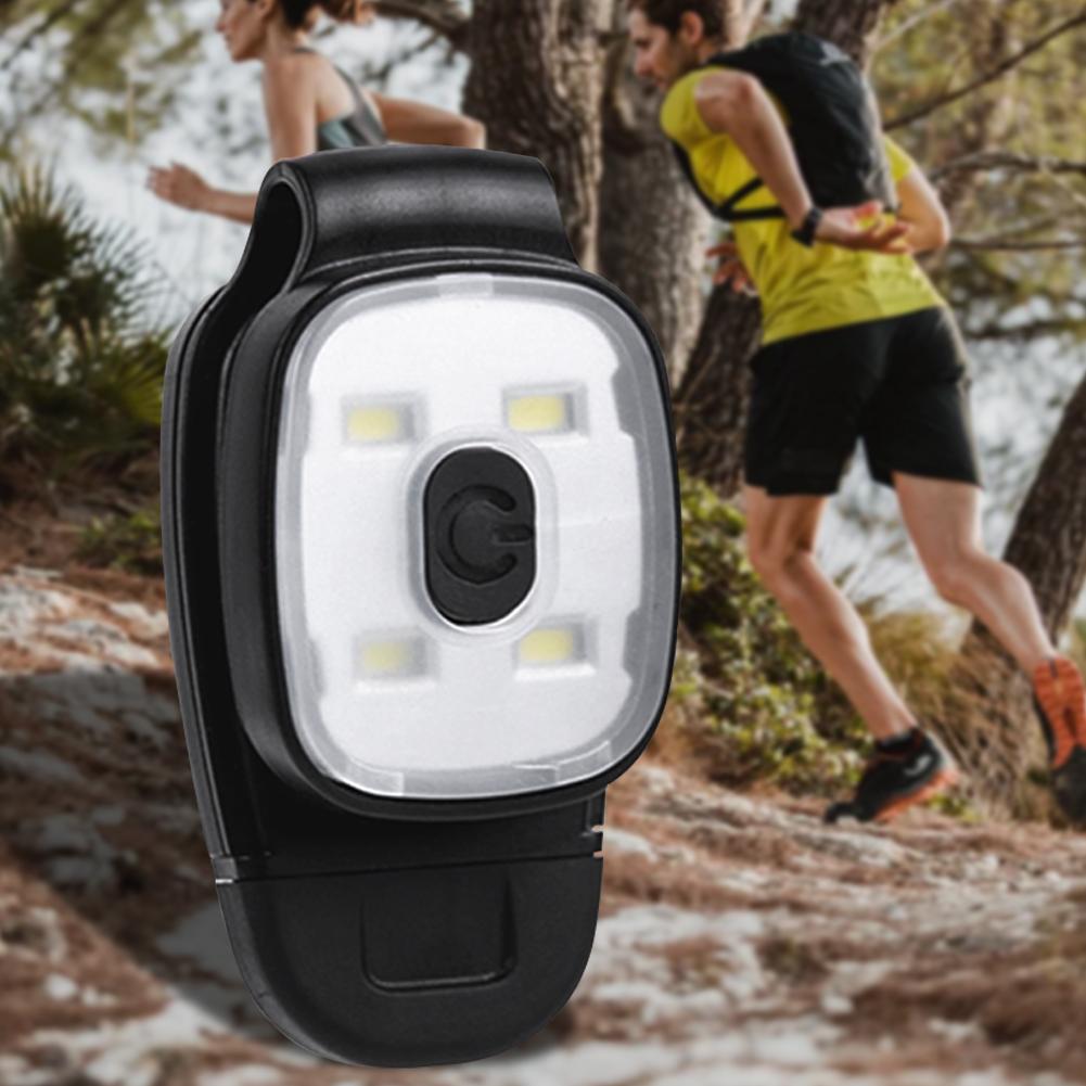 2-10PCS LED Clip Flashlight USB Charging LED Running Lights Multifunction Lightweight Warning Lights for Night Walking Fishing