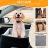 Dog Booster Car Seat for Small Dogs, Portable Pet Travel Carrier Bed with Safety Leash & Adjustable Seat Belt, Non-Slip Bottom