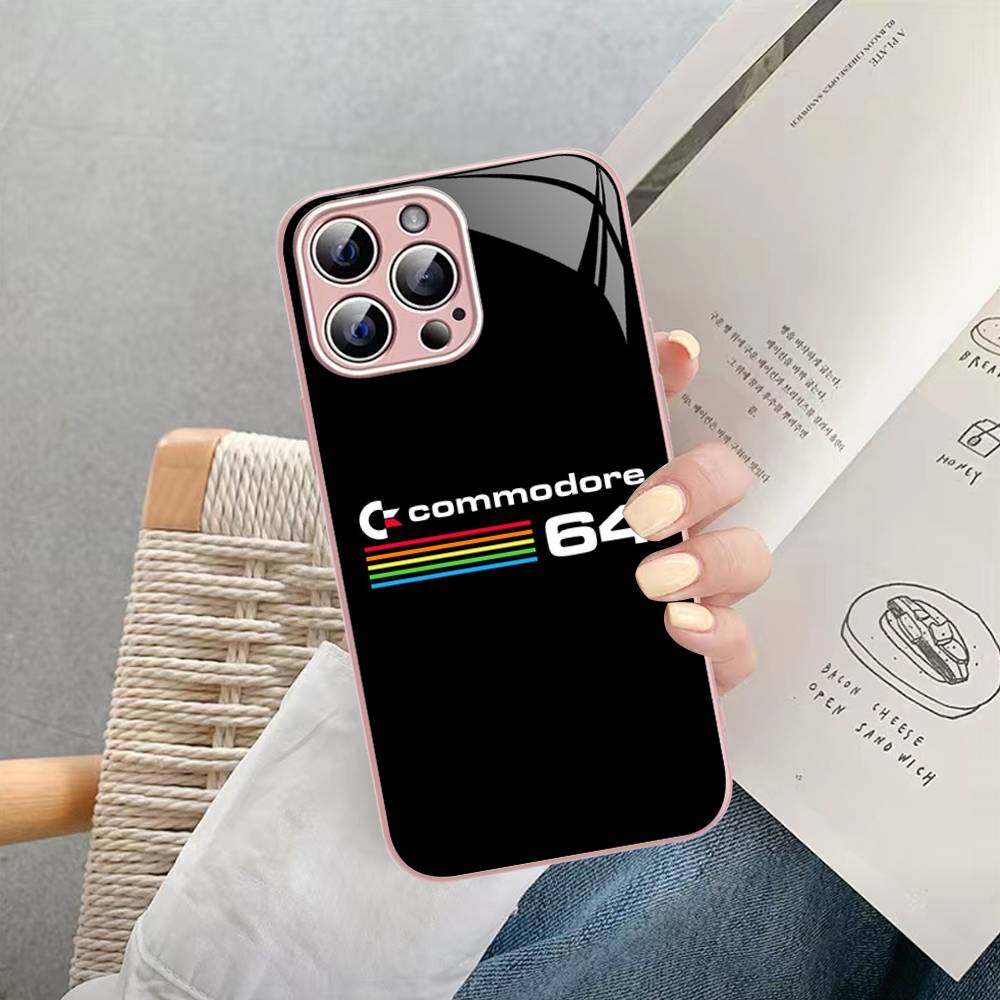 

C-Commodore 64 Tempered Glass For Iphone 14 13 12 11 Pro Mini XS MAX 14Plus X XS XR Fundas iphone 11pro max