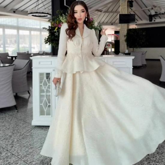 

Модный летний комплект 2025 года: пальто и миди-юбка с высокой талией, стройнящая фигуру Small