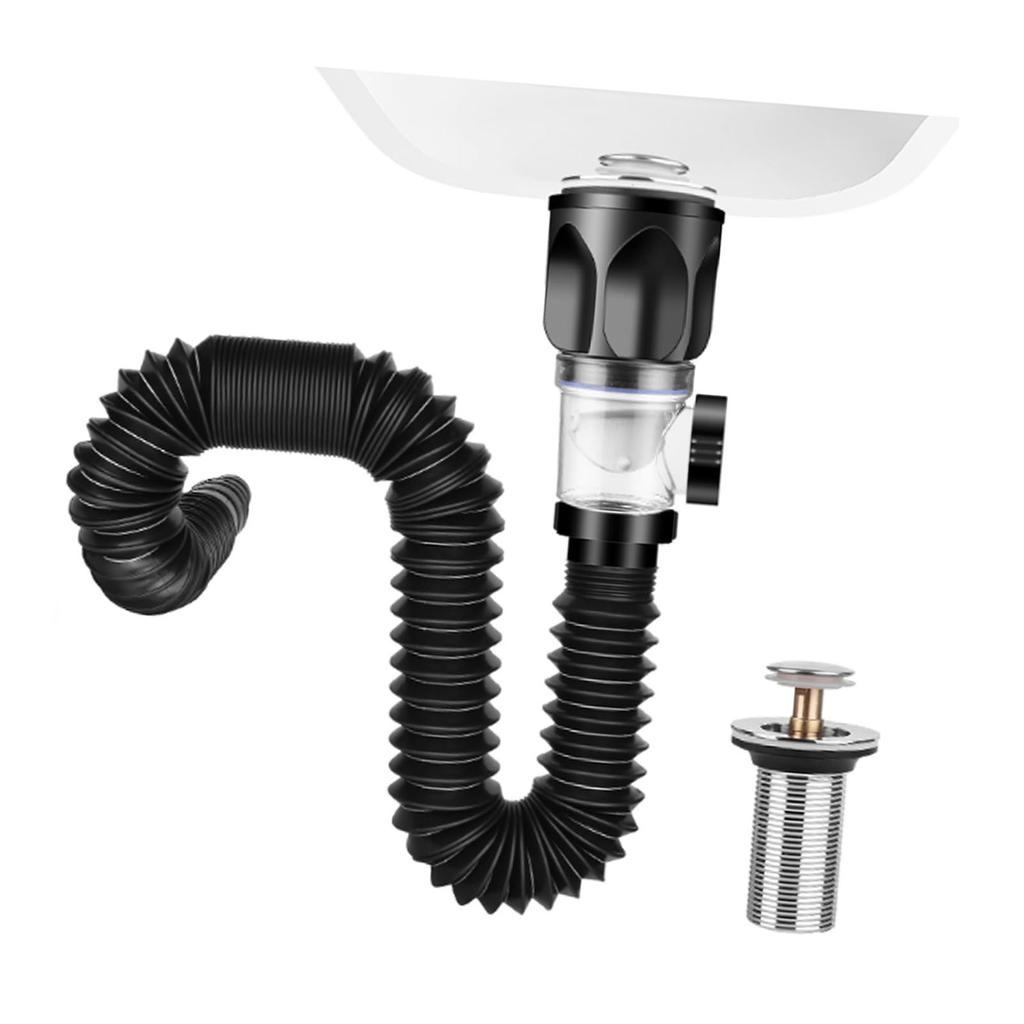 Sink Drain Pipe Expandable Flexible Odorless Leakage Proof Universal Basin Drainage Pipe for Bathroom Kitchen