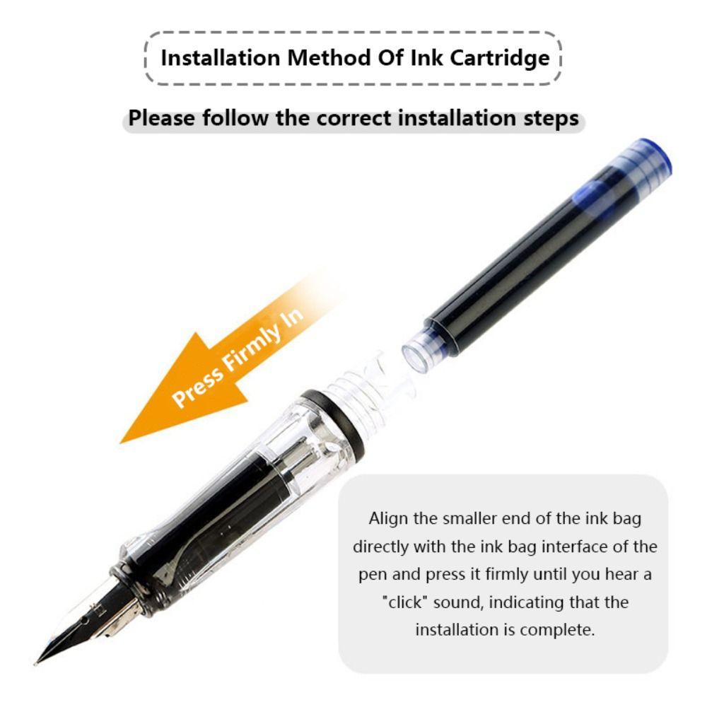 10 BUC/Set Material Plastic Rezerve Stilou Calibru 3.4mm Cerneală Generală Stilou Cerneală Studenți