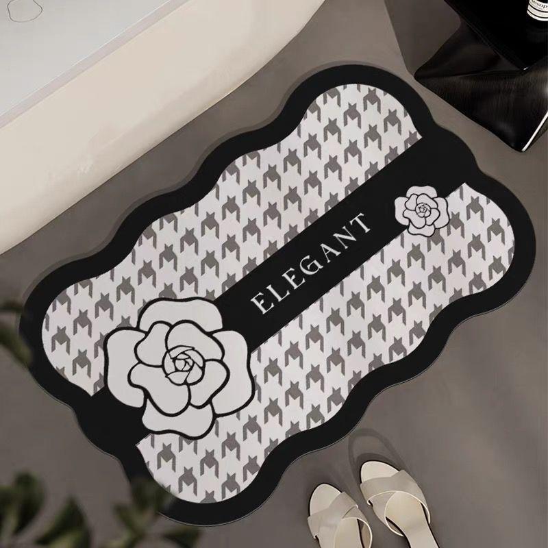 Xiaoxiangfeng Bathroom Diatom Mud Floor Mat Bathroom Door Water Absorption Anti-slip Mat Household Wear-resistant Quick-drying Door Mat