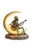 Acrylic Alien Moon Guitar Player Ornament Desktop Decor Gift For Home Office Coffee Shop Decoration