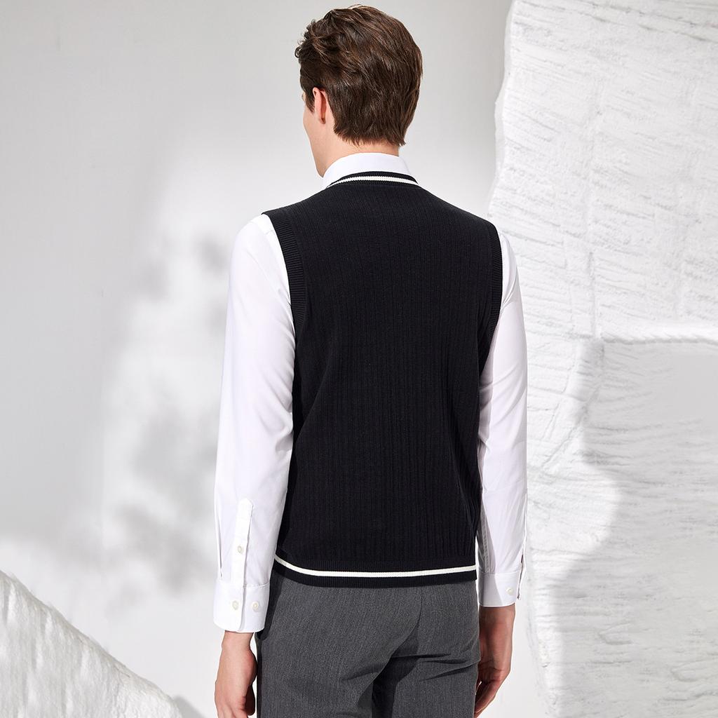 Men's Golf Suit Simple Contrasting Color Casual Vest
