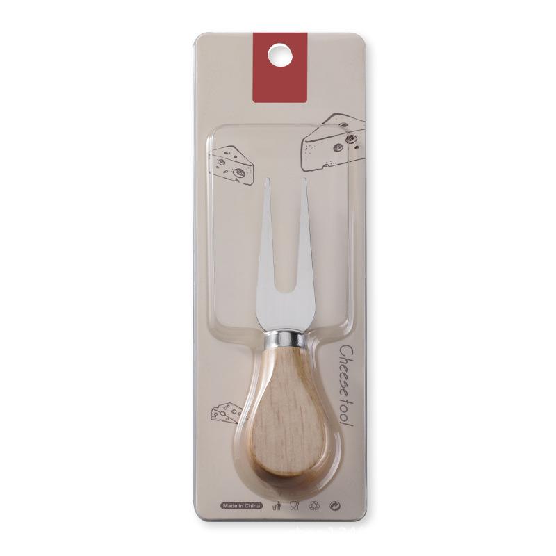 Rubber Wood Handle Stainless Steel Cheese and Butter Knife