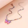 Cute Colorful Butterfly Anklet for Women Girls Crystal Chain Anklets Party Holiday Foot Jewelry Gifts