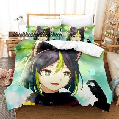 Kawaii Genshin Impact Tighnari Bedding Set Single Twin Full Queen King Size Bed Set Aldult Kid Bedroom Duvetcover Sets