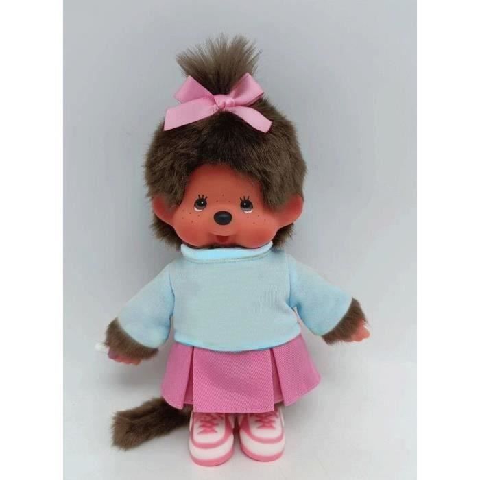 Peluche - BANDAI - Monchhichi - SE203949 - Jupe Basket - 20 cm