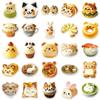 Tierfutter Sticker Set: 50 Niedliche Cartoon Brot-, Keksformen, Wasserdichte Brotdosen-Dekoration.
