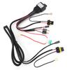 2sets Car 1 Lead 2 Lamp H4 HID Bi-LED Relay Harness Wire High Low Projector Lens Cables Headlight Control Connector Wires 12V