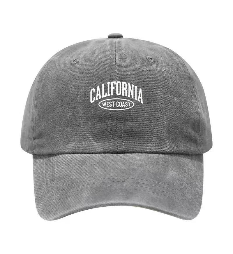 Berretto da Baseball in Cotone Lavato Stampato California Regolabile Classico Snapback Cappello da Papà Traspirante Cappello da Sole per Golf Pesca Outdoor