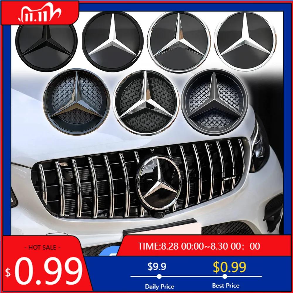 GLC GLB Auto Přední Mřížka Znak Hvězda Podsvícené Logo Chrom Stříbrné 3D Zrcadlo Pro Mercedes Benz GLC GLE GLS-Třída X253 W166