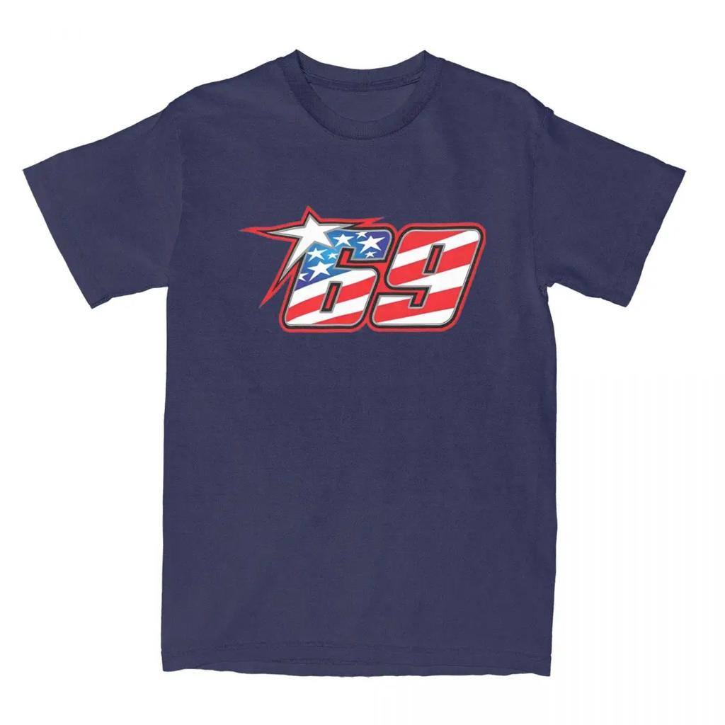 Vintage T Shirt Nicky Hayden 69 100% Cotton T Shirts Leisure Tshirt for Men Summer Aesthetic Print Short Sleeve Clothing
