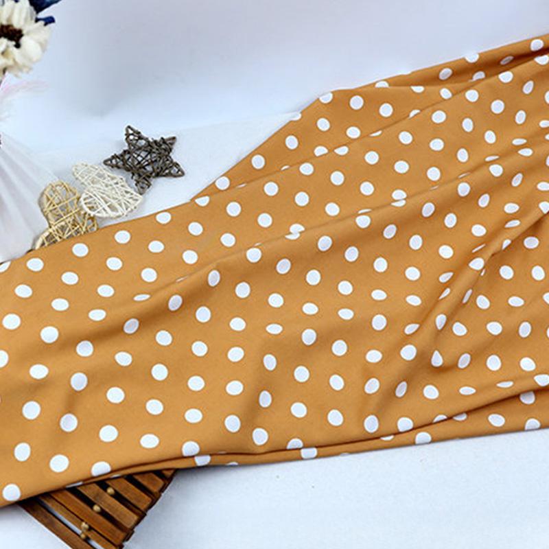 Multi-Color Polka Dot Stripe Printed Elastic Chiffon Drape Fabric for Handmade Sewing Tops Clothes Skirts Dresses Blouse Cloth