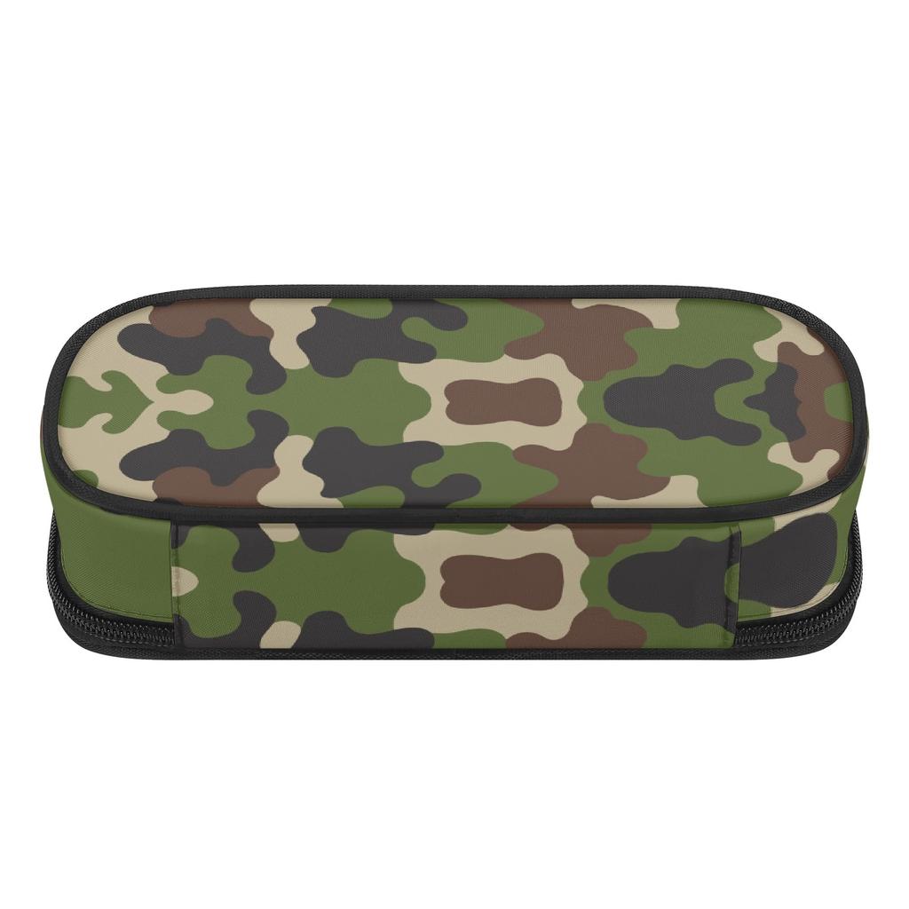 Pen Case High Capacity Wear Resistant Polyester Easy Open Zipper with Main Compartment Mesh Pocket and Pen Slots for Students