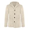 Herren Herbst Winter neue Kapuze reine Farbe lose lässige Plüschjacke