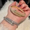Mighty Snake Scale Serpentine Bracelet European and American Green Eyed Spirit Snake Handpiece
