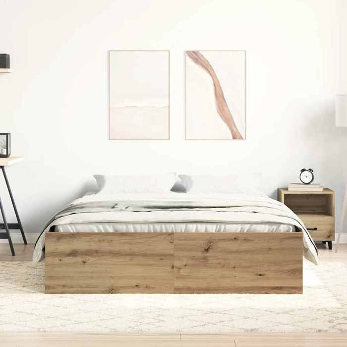 VidaXL Cadre de lit sans matelas chêne artisanal 120x200 cm 3328835