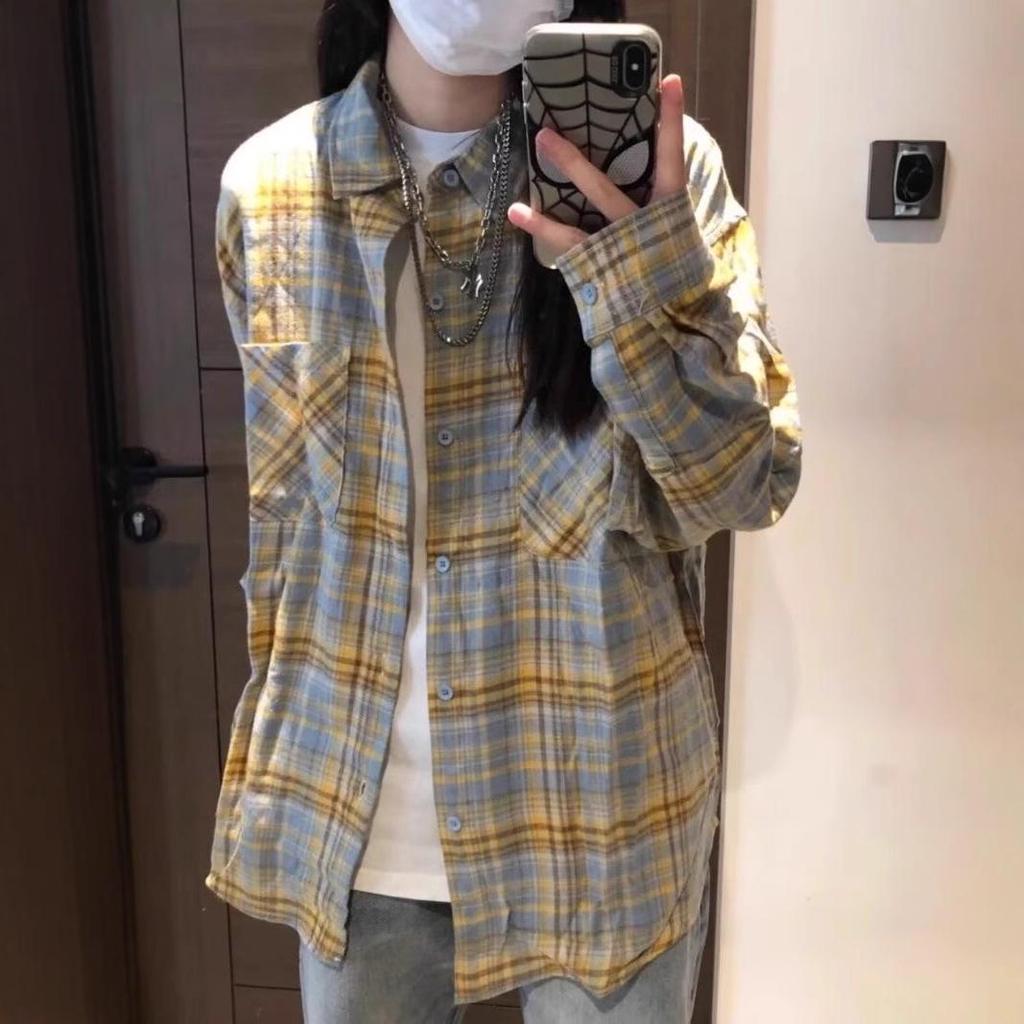 2025 Retro Plaid Men's Loose Oversize Shirt - Spring/Autumn High-End Top
