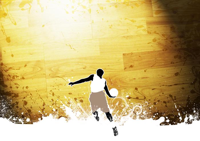 Photomural Basketball Player On A Background Of Planks Structural Vinyl 104x70.5