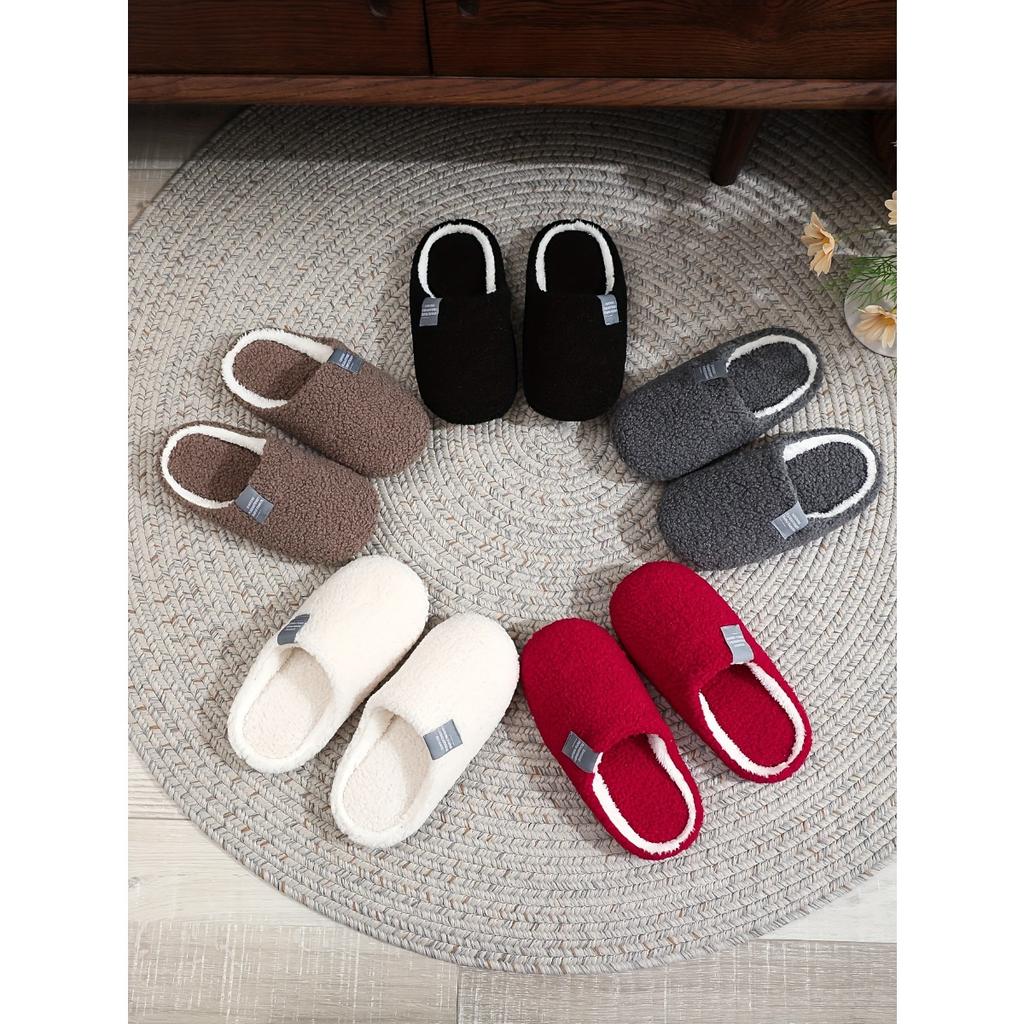 Home Slippers with Soft Sole, Simple, Lightweight, Fashionable, Furry, Elegant, College Style, Warm Slippers