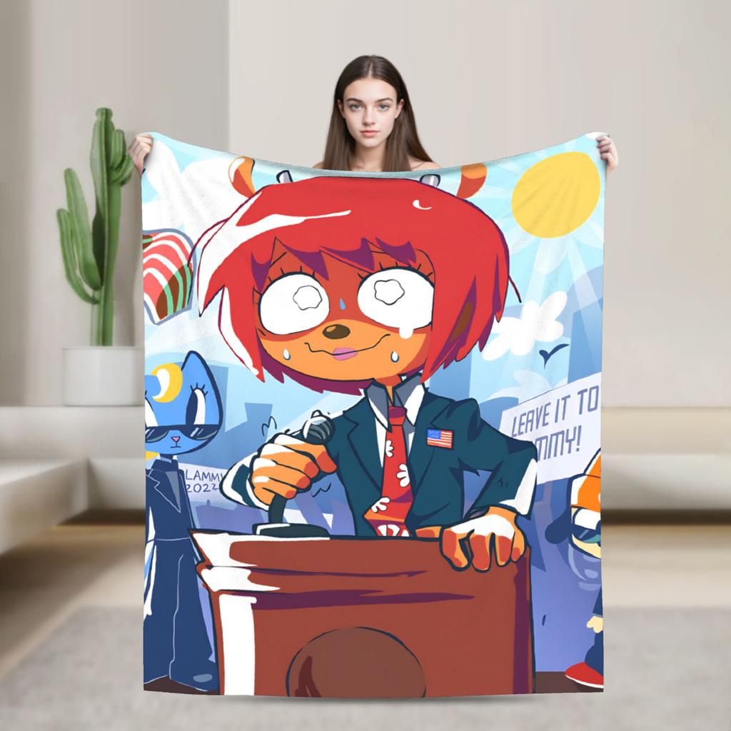Parappas The Rappers Blankets Quality Super Warm Throw Blanket Winter Airplane Travel Couch Chair Funny Bedspread