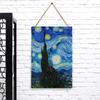 Van Gogh Starry Night Custom Metal Iron Painting European Art Wall Decor for Living Room Bedroom Home Decoration