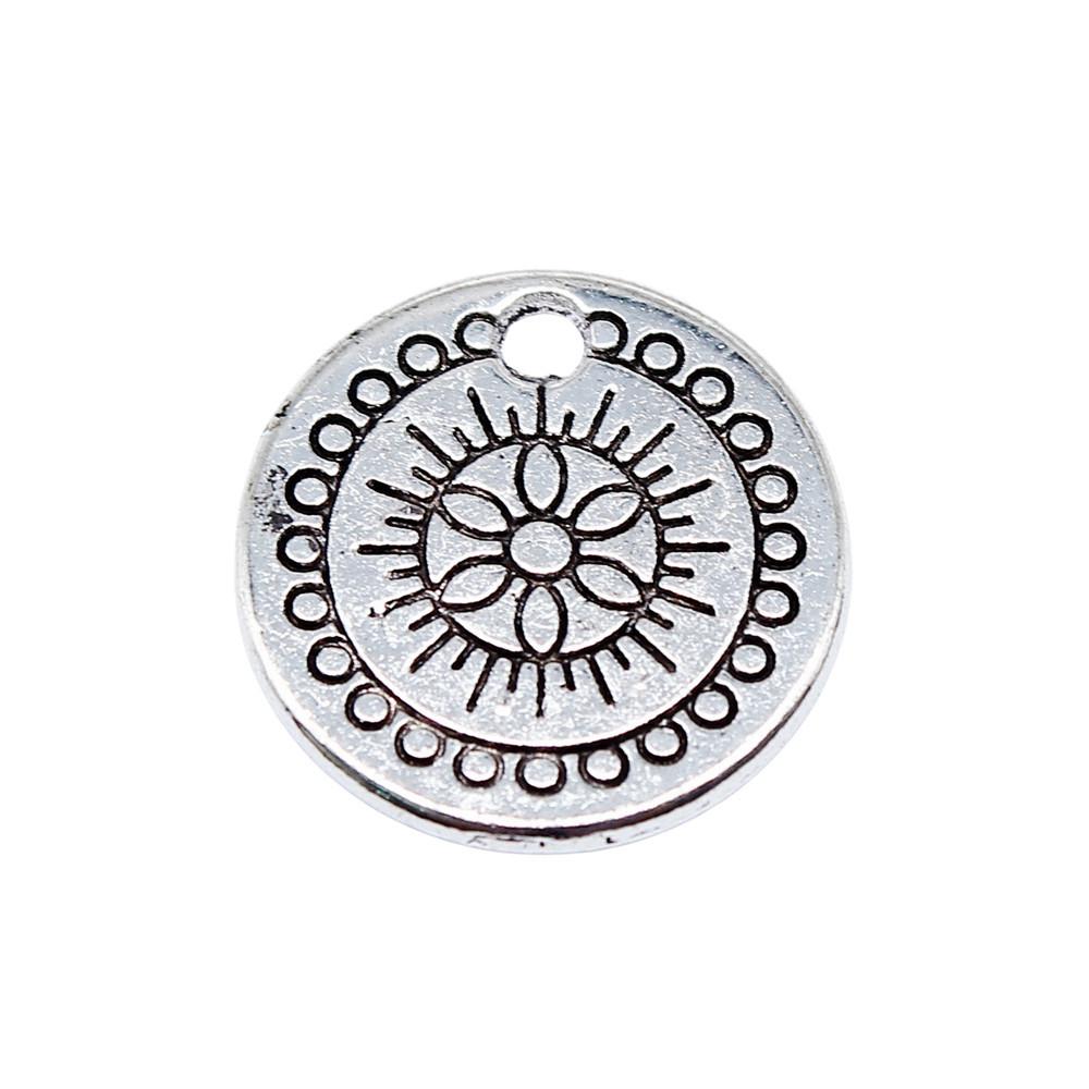 Flowers Of Life Charms Vintage Alloy Pendants For Nature Inspired Jewelry Making