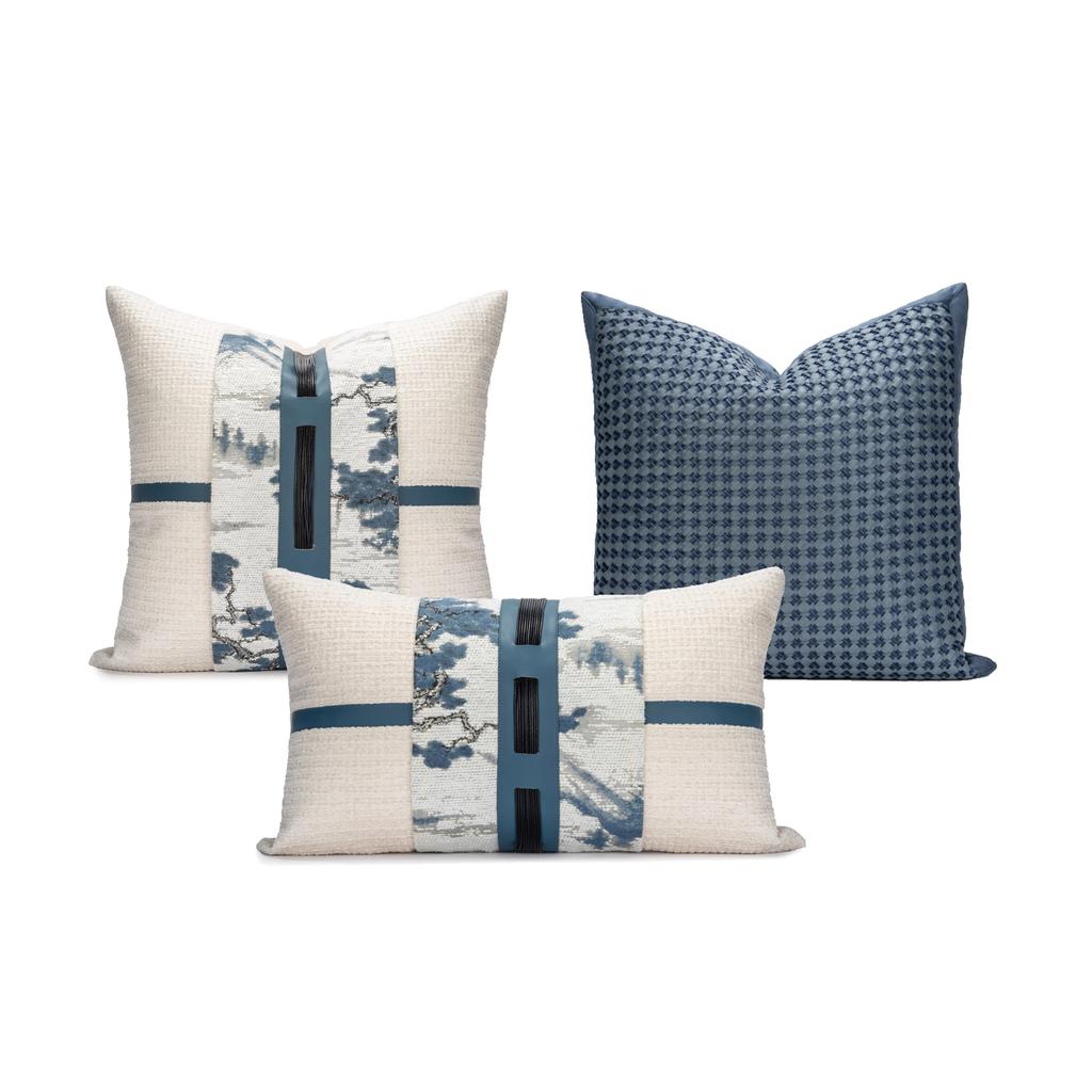Modern Chinese Style Sofa Pillow Mountain Water Landscape Painting Lightweight Luxury Combination Home Stay Bed Head Cushion